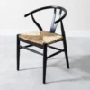 Vintage Siyah Ahşap Sandalye, masif ahşap gövdesi, doğal hasır oturma alanı ve ergonomik tasarımıyla konfor ve şıklığı bir araya getiriyor. Şimdi en uygun fiyatlarla keşfedin!