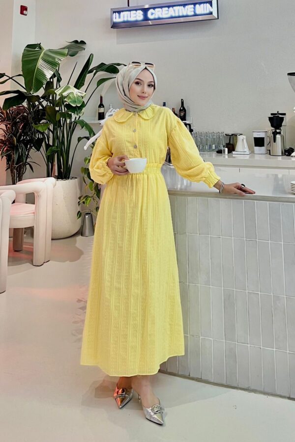 Zarafetin ve ışıltının buluştuğu Aurora Elegance bebe yaka sim detaylı elbise takım. 5 renk seçeneği ve 36-44 beden aralığıyla şimdi keşfedin!