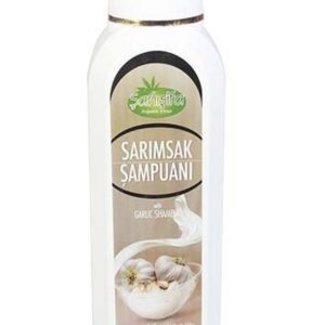 Sarımsak özlü doğal şampuan saç dökülmesini azaltır, saç köklerini besler ve kepeği önler. Kimyasal içermez, %100 bitkisel formül.