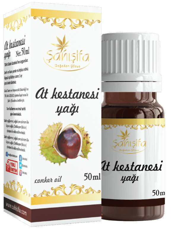 at kestanesi yağı, varis yağı, doğal bakım yağı, cilt yenileyici, dolaşım destekleyici, bitkisel yağ, sahisifa, 50ml yağ
