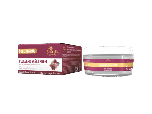 Pelesenk yağı içeren doğal krem; kas, eklem ve romatizma ağrılarına karşı rahatlatıcı etkisiyle öne çıkar. Katkısız ve bitkisel formül.
