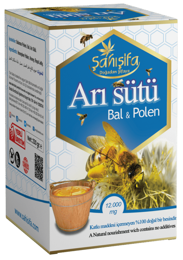 Arı Sütü Polen Bal Karışımı 12.000 mg, bağışıklığı güçlendiren ve enerji veren doğal destek. Katkısız ve %100 saf içerik. Hepdolu.com'da