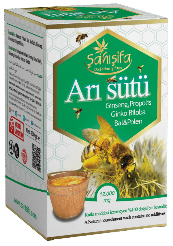 Arı Sütü Ginseng Propolis Karışımı, doğal içeriğiyle bağışıklığı destekler, enerji verir. 230 gr güç. 100% katkısız. Hepdolu.com'da
