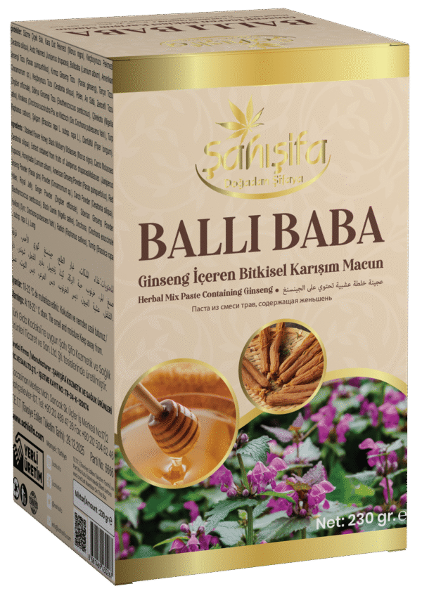 Ballı Baba Özel Karışım Macunu, doğal bitkisel içerikleriyle bağışıklık ve enerji desteği sağlar. Katkısız ve güçlü formül. Hepdolu.com'da