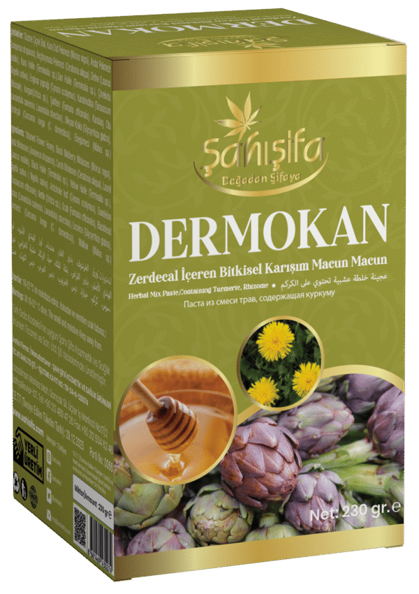 Dermokan Karışım Macunu, doğal bitki özleriyle cilt sağlığını ve bağışıklık sistemini destekler. Günlük doğal takviye, katkısız içerik. Hepdolu.com'da