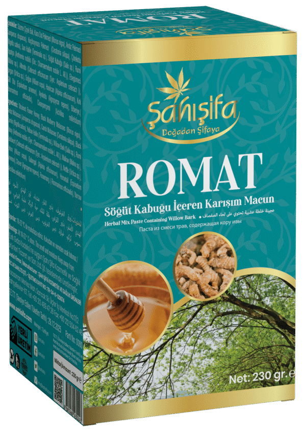 Romat Macun, zencefil ve bitki özleriyle hareket kabiliyetinizi destekler. Doğal içeriğiyle eklem sağlığına katkı sağlar. Hepdolu.com'da