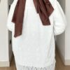 fisto brode oversized tunikler Hepdolu'da! Beyaz ve bej renkleri, salaş ve şık kesimiyle yazın vazgeçilmezi olun. En uygun fiyatla hemen keşfedin!