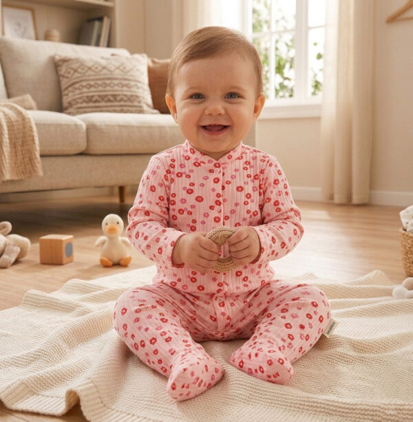 %100 pamuklu, fitilli, çıtçıtlı çiçek desenli bebek tulumu Hepdolu'da! Konforlu ve şık bebek kıyafetlerini şimdi keşfedin. bebek tulum modelleri