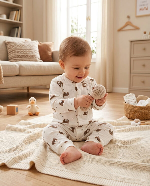 5'li bebek tulum seti, %100 pamuklu bebek giyim, fitilli bebek kıyafetleri, çıtçıtlı bebek tulumu, uzun kollu bebek tulum, yenidoğan hediye seti, bebek kombinleri, Hepdolu bebek giyim.