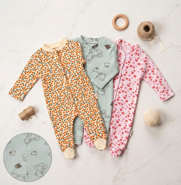 Bebeğiniz için 3’lü ekonomik tulum paketi! %100 pamuklu, çıtçıtlı ve sevimli desenli 3 tulum bir arada. Şimdi 665 TL özel fiyatıyla kargo avantajını yakalayın!