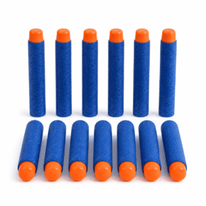 Nerf uyumlu sünger mermi mavi turuncu uçlu 7.2cm yumuşak yedek dart