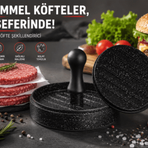 Granit hamburger köfte şekillendirici pres ile profesyonel burger kalıbı